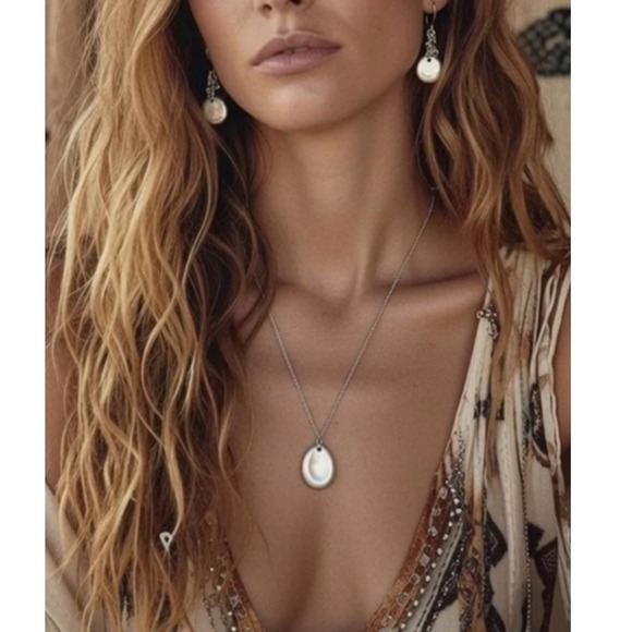 NWT Free People Choker Open Locket Boho Silver Western Necklace - Picture 4 of 4